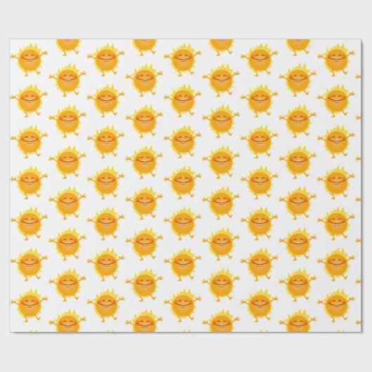 Happy Sun, Sunshine, Summer Solstice Cadeaupapier (Vlak)