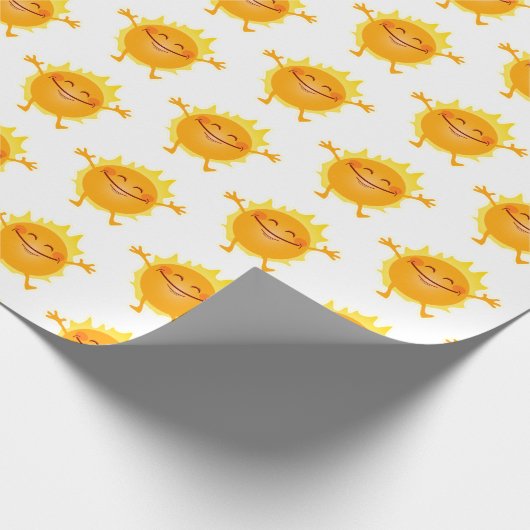 Happy Sun, Sunshine, Summer Solstice Cadeaupapier (Hoek)