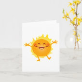 Happy Sun, Sunshine, Summer Solstice Kaart (Gele Bloem)