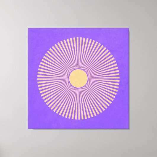Happy Sunburst Stretched Canvas Print (Voorkant)