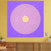 Happy Sunburst Stretched Canvas Print (Insitu (Woonkamer))
