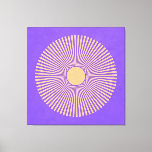 Happy Sunburst Stretched Canvas Print (Voorkant)