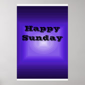 Happy Sunday Paarse Colour Code Poster Dag van Wee (Voorkant)
