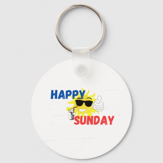 Happy Sunday 🌸 | Stay Blessed & Grateful Sleutelhanger (Achterkant)