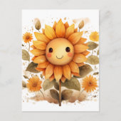 Happy Sunflower Briefkaart (Voorkant)
