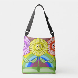 Happy Sunflower Canvas tas