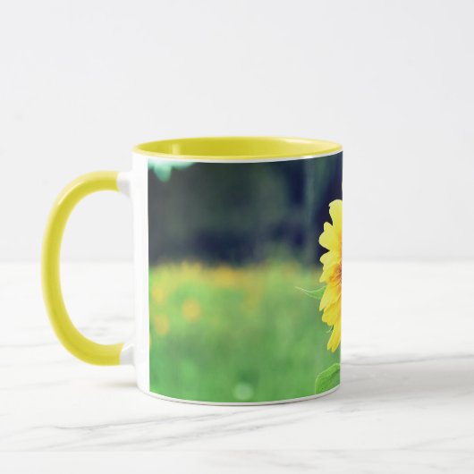 Happy Sunflower Ceramic Mok (Links)