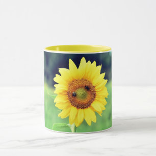 Happy Sunflower Ceramic Mok