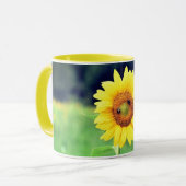 Happy Sunflower Ceramic Mok (Voorkant links)