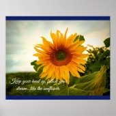 Happy Sunflower - Gepersonaliseerd Poster (Voorkant)
