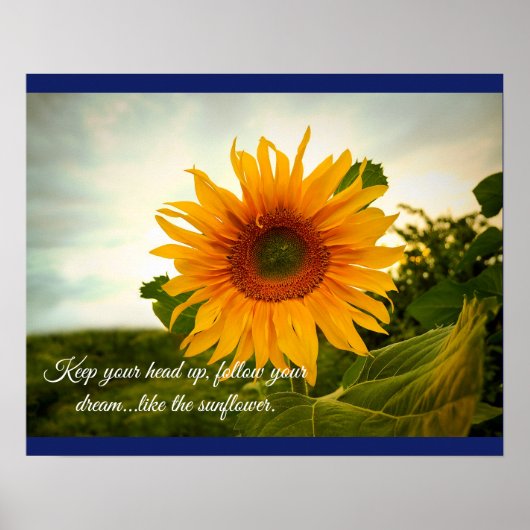 Happy Sunflower - Gepersonaliseerd Poster (Voorkant)