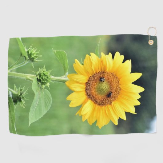 Happy Sunflower Golf Towel Golfhanddoek (Horizontaal)