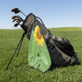 Happy Sunflower Golf Towel Golfhanddoek (Groen)
