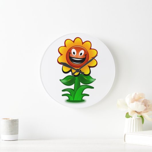 HAPPY SUNFLOWER GROTE KLOK (Huis)