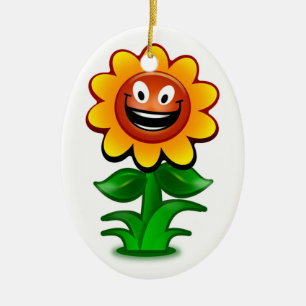 HAPPY SUNFLOWER KERAMISCH ORNAMENT