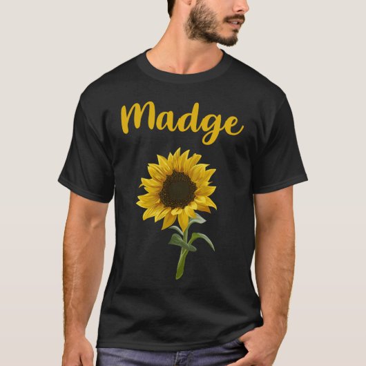 Happy Sunflower - Madge naam T-shirt (Voorkant)