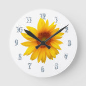 Happy Sunflower Ronde Klok (Voorkant)