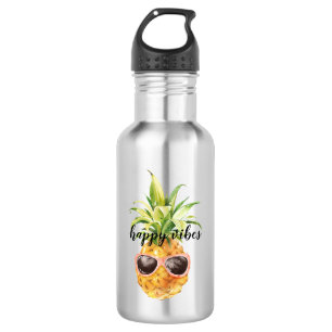 Happy Sunglazen Pineapple Waterfles