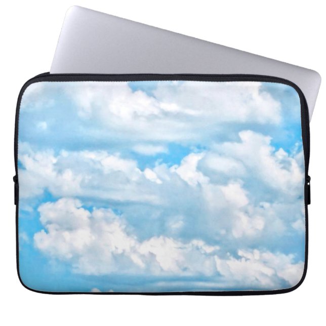 Happy Sunny Clouds Achtergrond Laptop Sleeve (Voorkant)