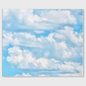 Happy Sunny Clouds Background Scenery Cadeaupapier (Vlak)
