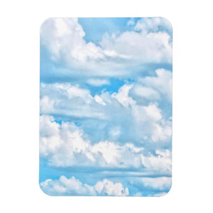 Happy Sunny Clouds Background Scenery Magneet
