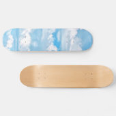 Happy Sunny Clouds Background Scenery Skateboard (Horizontaal)