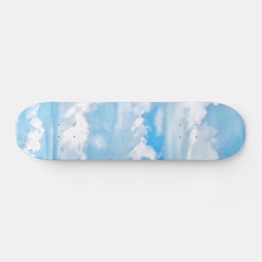 Happy Sunny Clouds Background Scenery Skateboard (Horizontaal)
