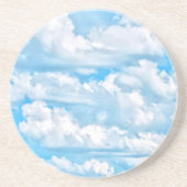 Happy Sunny Clouds Background Scenery Zandsteen Onderzetter (Voorkant)