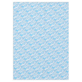 Happy Sunny Clouds Blue Background Tafelkleed (Voorkant)