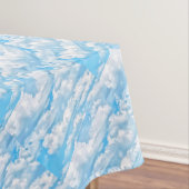 Happy Sunny Clouds Blue Background Tafelkleed (Voorbeeld)