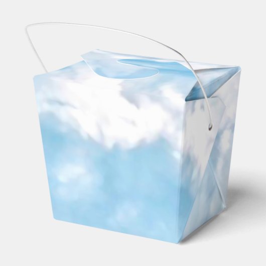 Happy Sunny Clouds Light Blue Sky Achtergrond Bedankdoosjes (Achterkant)