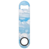 Happy Sunny Clouds Light Blue Sky Achtergrond Speed Flessenopener (Voorkant)