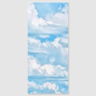 Happy Sunny Clouds over Print Background