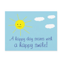 Happy Sunny Day Cute Smiling Sun Print