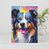 Happy Sunny Puppy Waterverf Aankondiging (Staand voorkant)