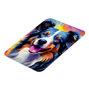 Happy Sunny Puppy Waterverf Magneet