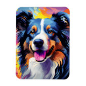 Happy Sunny Puppy Waterverf Magneet (Verticaal)