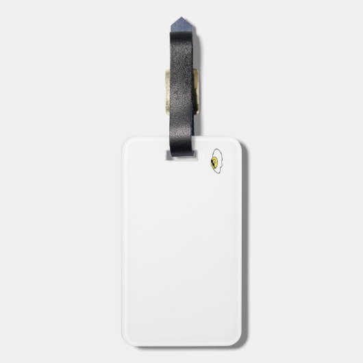 Happy Sunny Side Up Egg met gezicht - Zonnebril Bagagelabel (Achterkant verticaal)