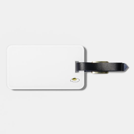 Happy Sunny Side Up Egg met gezicht - Zonnebril Bagagelabel (Achterkant horizontaal)