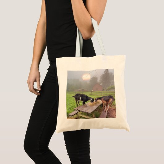 Happy Sunset Goats Tote Bag (Voorkant (product))