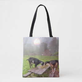 Happy Sunset Goats Tote Bag