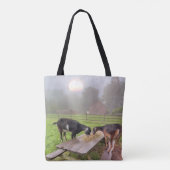 Happy Sunset Goats Tote Bag (Achterkant)
