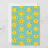 Happy Sunshine 1e Verjaardagsfeestfoto Kaart (Achterkant)