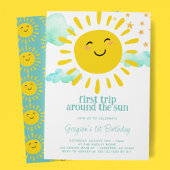 Happy Sunshine 1st Birthday Party Kaart