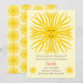 Happy Sunshine Birthday Kaart (Voorkant / Achterkant)