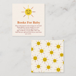 Happy Sunshine Boeken voor Baby shower Informatiekaartje