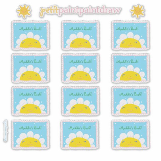 Happy Sunshine Bookplate om te personaliseren Sticker (Voorkant)