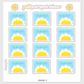 Happy Sunshine Bookplate om te personaliseren Sticker (Vel)