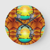 Happy Sunshine Donkey Ronde Klok (Voorkant)