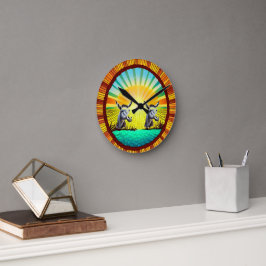 Happy Sunshine Donkey Ronde Klok